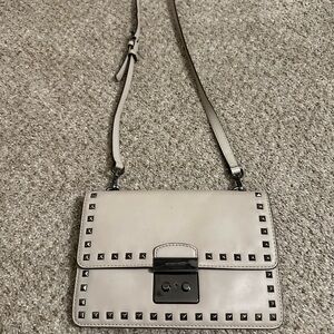 Michael Kors Cream Crossbody Bag with Stud Accents
